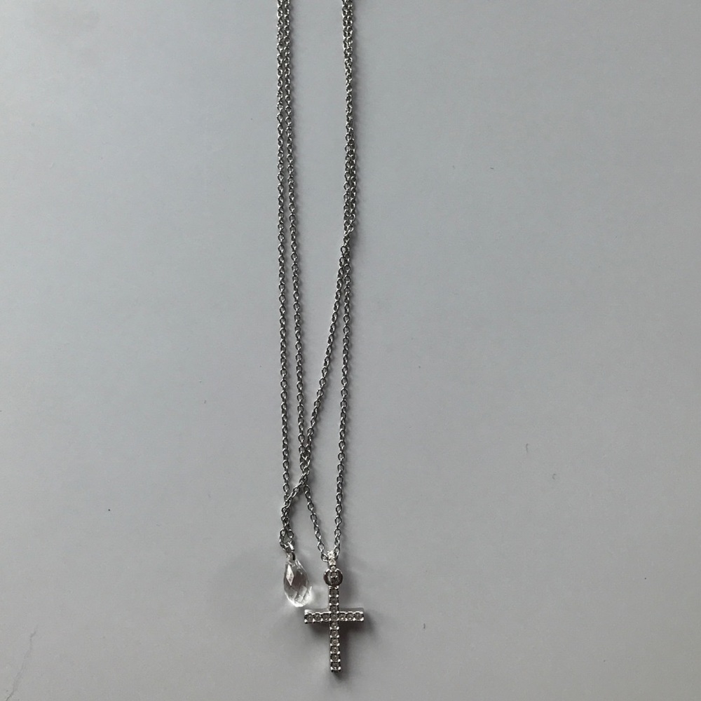 Swarovski Reversible Cross Necklace